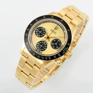 Rolex Replica Vintage Daytona Swiss 7750 Automatic Movement With Gold Dial