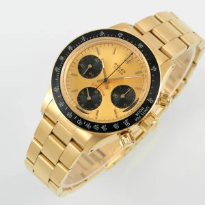 Rolex Replica Vintage Daytona Swiss 7750 Automatic Movement With Gold Dial