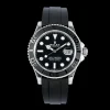 Rolex Replica Yachtmaster 42mm White Gold  Rubber Strap Watches