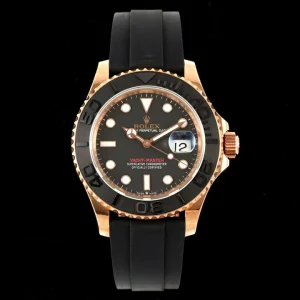Rolex Super Clone Yachtmaster 40mm Everose Gold Rubber Strap Watches