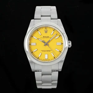 Rolex Replica Oyster Perpetual 41mm Yellow Dial Automatic Watches