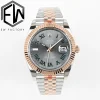 Rolex Replica Datejust 41mm Gray Dial Automatic Stainless Steel Watches
