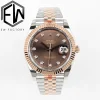 Rolex Replica Datejust 41mm Brown Dial Automatic Stainless Steel Watches