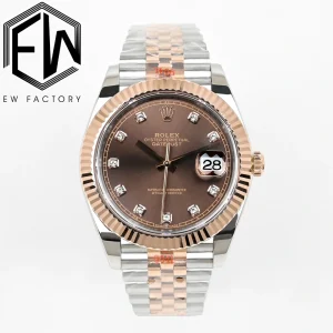 Rolex Replica Datejust 41mm Brown Dial Automatic Stainless Steel Watches
