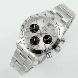 Rolex Replica Vintage Panda Daytona Swiss 7750 Automatic Movement With Silver Dial