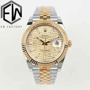Rolex Replica Datejust 41mm Gold Dial Automatic Stainless Steel Watches