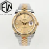 Rolex Replica Datejust 41mm Gold Dial Automatic Stainless Steel Watches