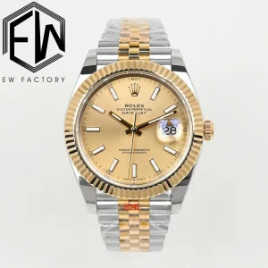 Rolex Replica Datejust 41mm Gold Dial Automatic Stainless Steel Watches