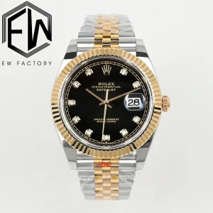 Rolex Replica Datejust 41mm Black Dial Automatic Stainless Steel Watches