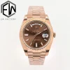 Rolex Replica Day-Date Everose Brown Dial 40mm Steel Bracelet Watches
