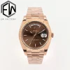 Rolex Replica Day-Date Everose Gold Brown Dial 40mm Steel Bracelet Watches