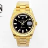 Rolex Replica Day-Date Steel Black Dial 40mm Steel Bracelet Watches