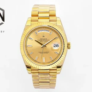 Rolex Replica Day-Date Steel Yellow Gold Dial 40mm Steel Bracelet Watches