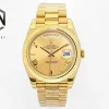 Rolex Replica Day-Date Steel Full Gold Dial 40mm Steel Bracelet Watches