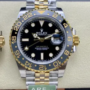 New Replica Rolex GMT-Master II in stainless steel and yellow gold