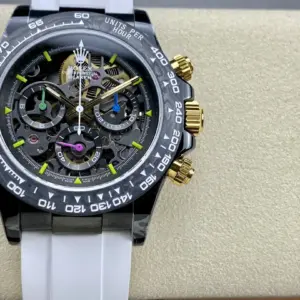 Replica Best Rolex Daytona skeleton 1:1 Superclone Black Dial