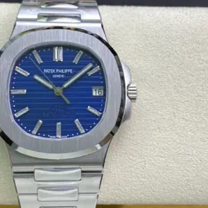 Replica Patek Philippe Nautilus 40th Anniversary Platinum With Blue Dial