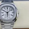 Replica Patek Philippe Nautilus 5980 Chronograph - White Dial With Stainless Steel Band
