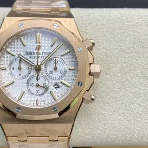 Replica Audemars Piguet Royal Oak Chronograph Rose Gold on 904L Steel