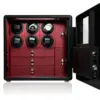 6 Watches Cabinet Winder Steel Safety With LCD Control Intelligent Alarm System