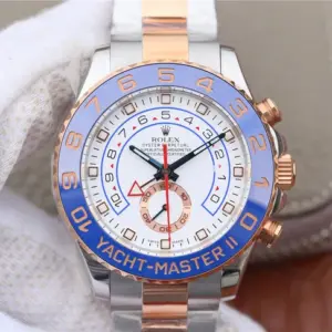 Replica Rolex Yachtmaster II Stainless Steel 116681- 1:1 Two-tone White dial Watch