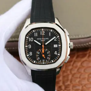 Replica Patek Philippe Aquanaut 5164A with Black Rubber Strap - 1:1 Superclone