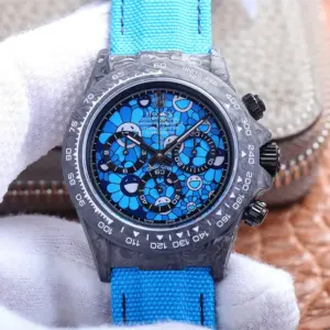 Replica Rolex Daytona CHRONUSART Forged Cabon Casing Blue Dial