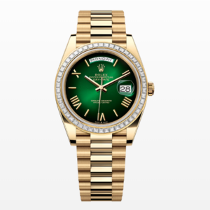 Replica Rolex Day-Date Green Ombré Dial diamond Bezel 40MM Watch